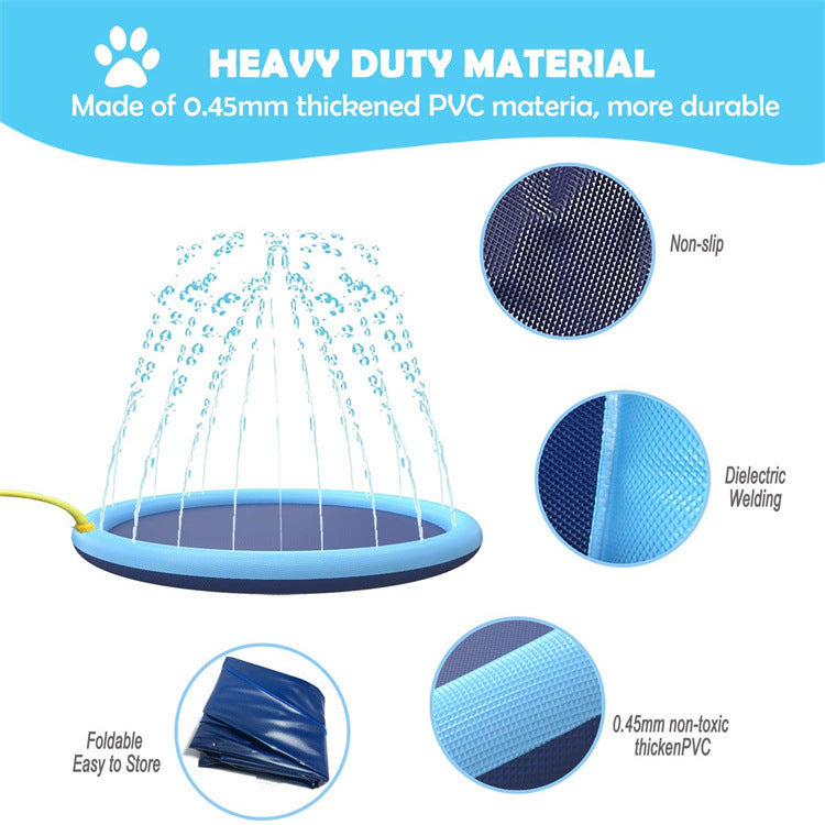 Spot dog water spray pad PVC inflatable water spray pad pet bathing pad outdoor water play