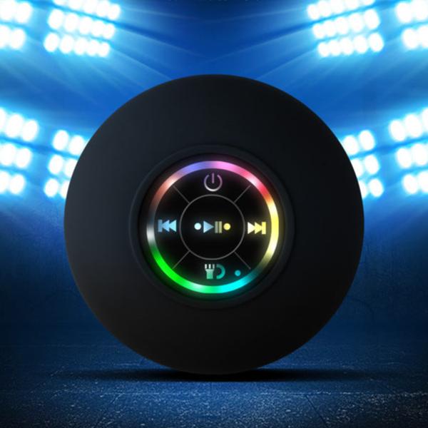 LED Bluetooth Waterproof Speaker Black