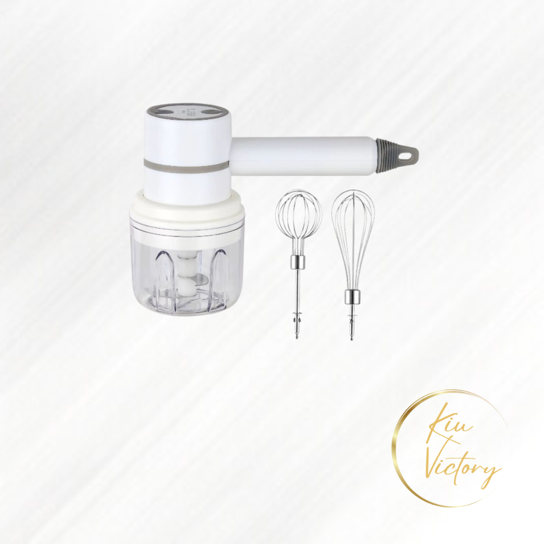 2 In 1 Electric Mini Whisk White