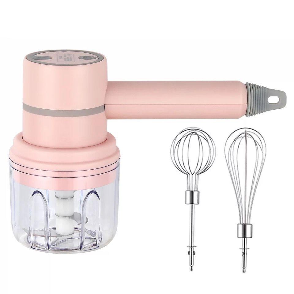 2 In 1 Electric Mini Whisk Pink