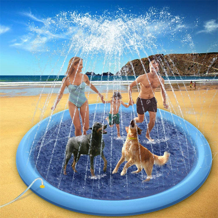 Spot dog water spray pad PVC inflatable water spray pad pet bathing pad outdoor water play