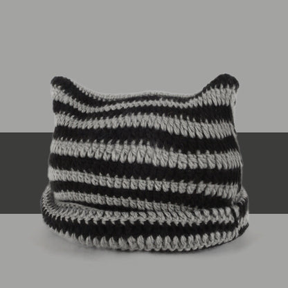 Cat Ears Knitted Winter Hat
