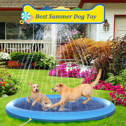 Spot dog water spray pad PVC inflatable water spray pad pet bathing pad outdoor water play