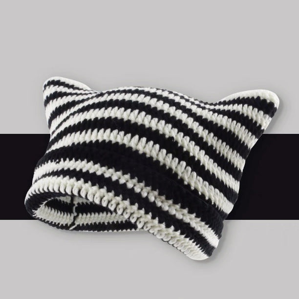Cat Ears Knitted Winter Hat