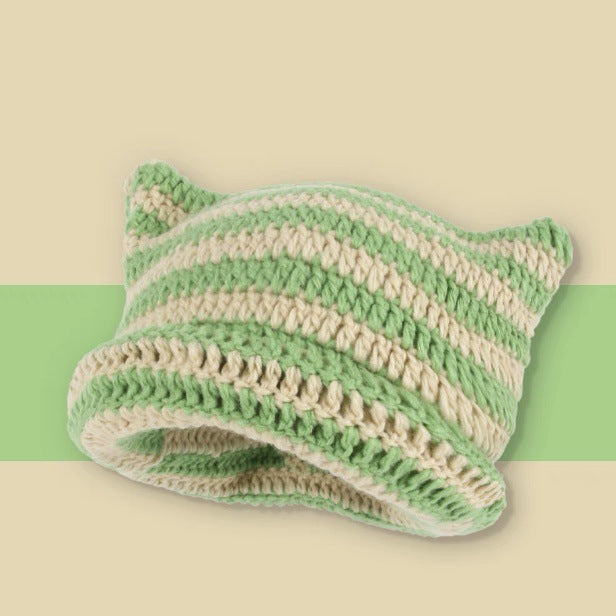 Cat Ears Knitted Winter Hat