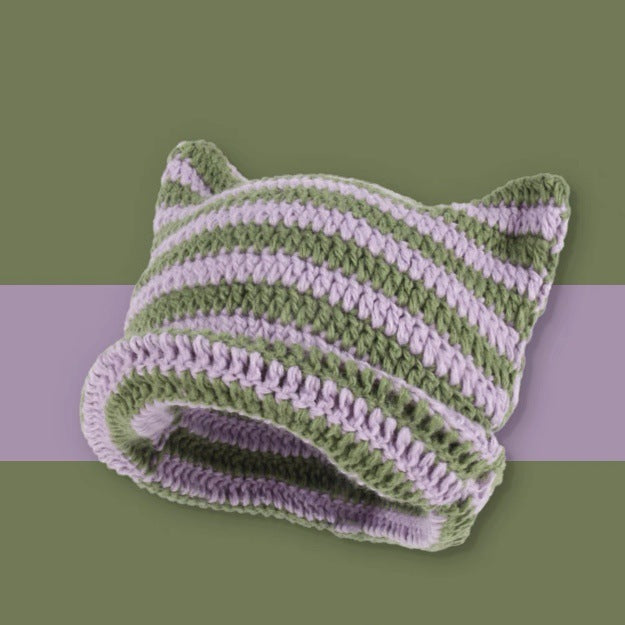 Cat Ears Knitted Winter Hat