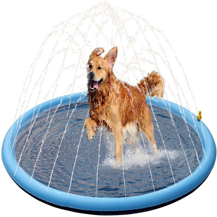 Spot dog water spray pad PVC inflatable water spray pad pet bathing pad outdoor water play