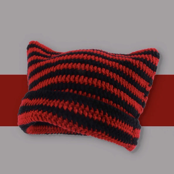 Cat Ears Knitted Winter Hat