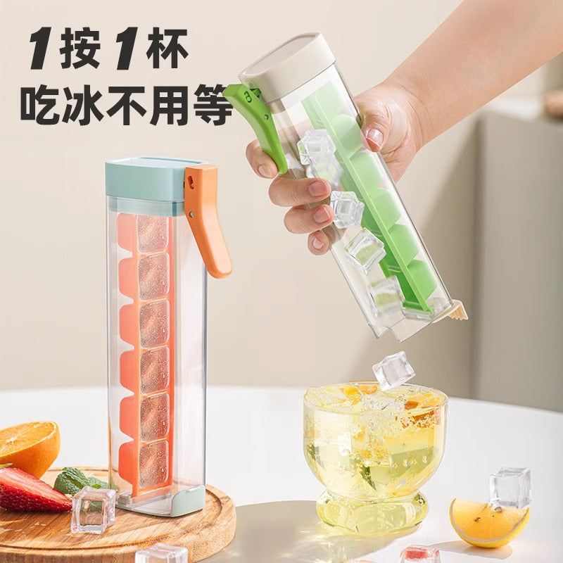 Ice cube mold household ice making artifact frozen ice cube box food grade press ice tray refrigerator ice storage mold