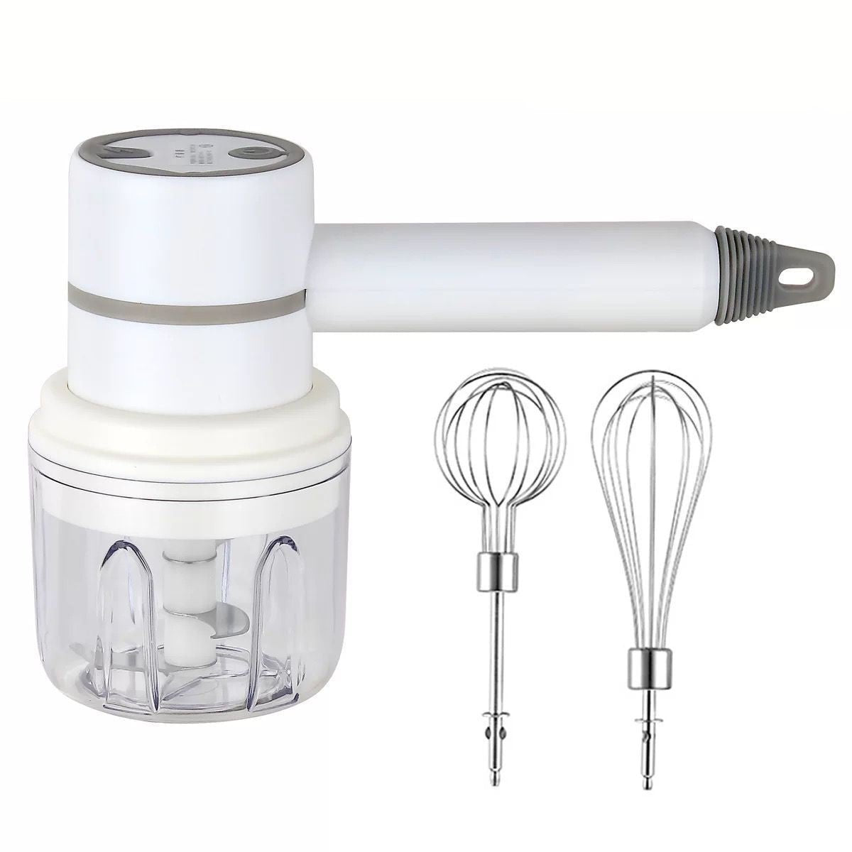 2 In 1 Electric Mini Whisk White