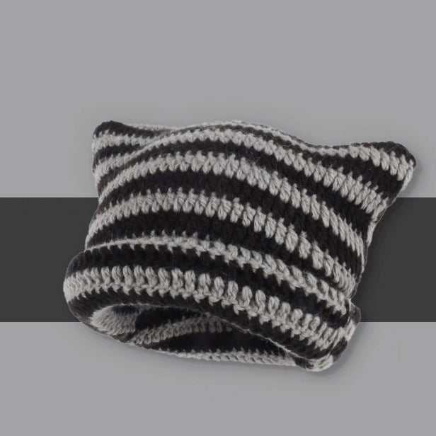 Cat Ears Knitted Winter Hat