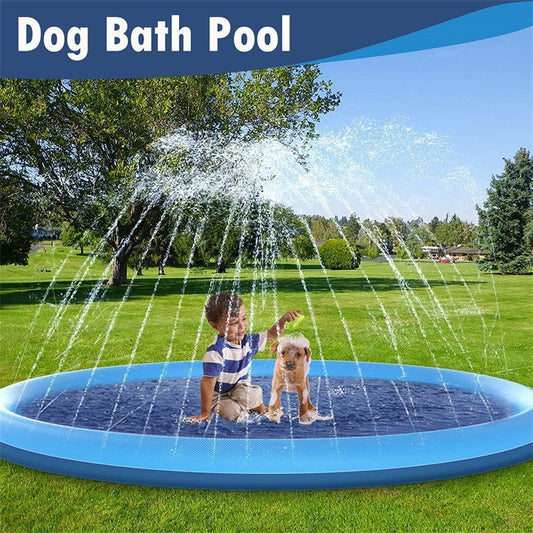 Spot dog water spray pad PVC inflatable water spray pad pet bathing pad outdoor water play